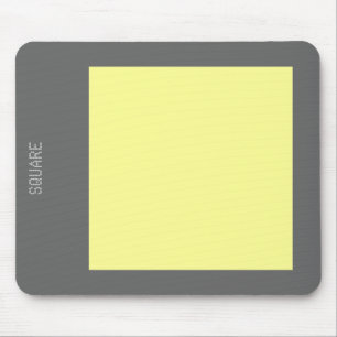 Square - Chalk Yellow en Grey Muismat