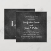 Square Chalkboard repesial Dinner Invitations Kaart (Voorkant / Achterkant)