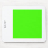 Square - Chartreuse Green en White Muismat (Voorkant)