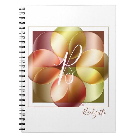 Square Circles Monogram Notitieboek (Voorkant)