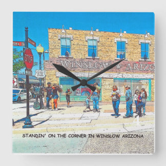 SQUARE CLOCK VAN DE HOEK IN VENSLOW ARIZONA VIERKANTE KLOK