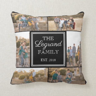 Square Collage Custom Photo Sierkussen