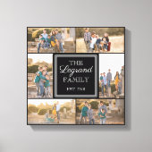 Square Collage Custom Photo Wrapped Canvas (Voorkant)