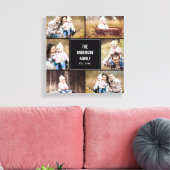 Square Collage Custom Photo Wrapped Canvas Afdruk (Insitu (Woonkamer))