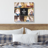 Square Collage Custom Photo Wrapped Canvas Afdruk (Insitu (Slaapkamer))
