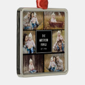 Square Collage Editable Color Photo Ornament (Rechts)