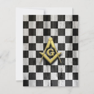 Square Compass en Checkers Bedankkaart