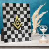 Square Compass en Checkers Fotoplaat (Zijkant)