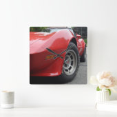 Square Corvette Clock Vierkante Klok (Huis)
