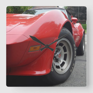 Square Corvette Clock Vierkante Klok