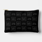 Square Custom Business Logo Text Black Achtergrond Etui (Voorkant)
