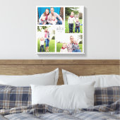 Square Custom Family 4-Photo Canvas (Insitu (Slaapkamer))