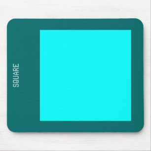 Square - Cyaan en Moss Green Muismat