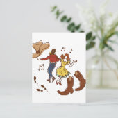 Square Dance Briefkaart (Staand voorkant)