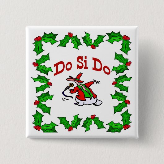 Square Dance Christmas Button (Voorkant)