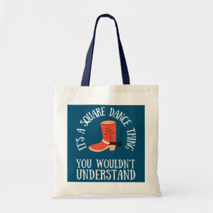 Square Dance Cowboy Westerne Dance Teacher Dancing Tote Bag