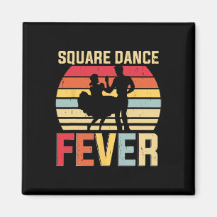Square Dance Fever Cowboy Country Music Square Dan Magneet
