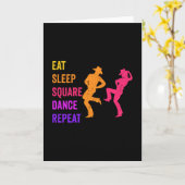 Square Dance Herhalen Kaart (Gele Bloem)