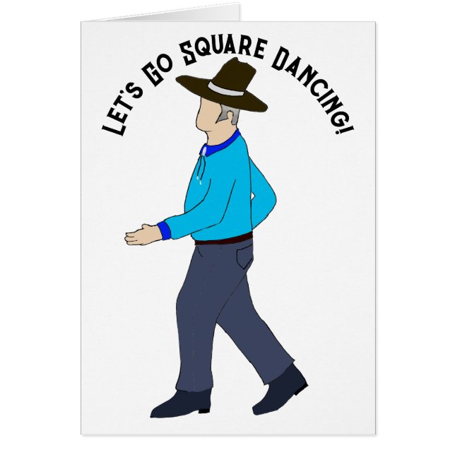 Square Dance Man  Greeting (Voorkant)