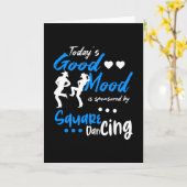 Square Dance Square Dancing Kaart (Gele Bloem)