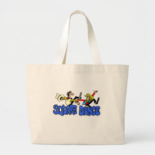 Square Dance T-shirts en Gifts. Grote Tote Bag
