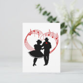 Square Dancers Briefkaart (Staand voorkant)