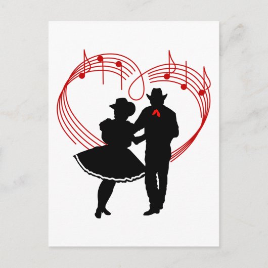 Square Dancers Briefkaart (Voorkant)