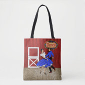 Square Dancing Couple Barn Dance Draagtas (Voorkant)