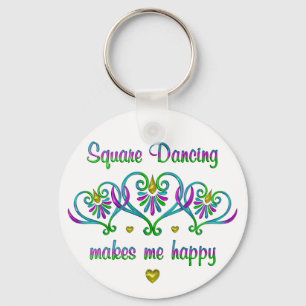 Square Dancing maakt me gelukkig Sleutelhanger