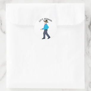 Square Dancing Man Ronde Sticker