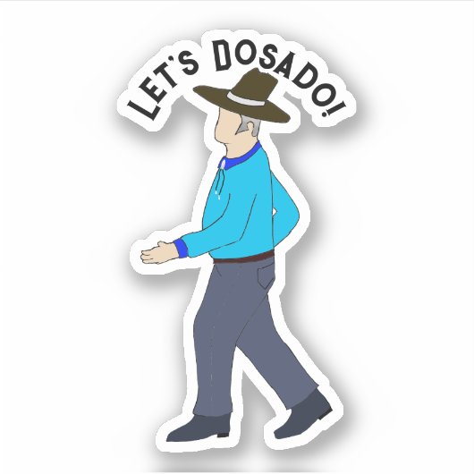 Square Dancing Man Sticker (Voorkant)