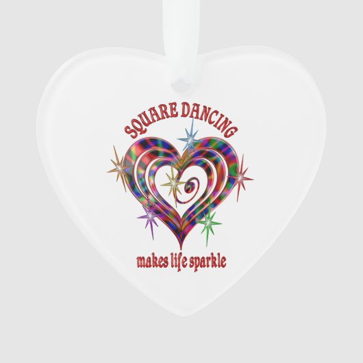 Square Dancing Sparkles Ornament (voorkant)