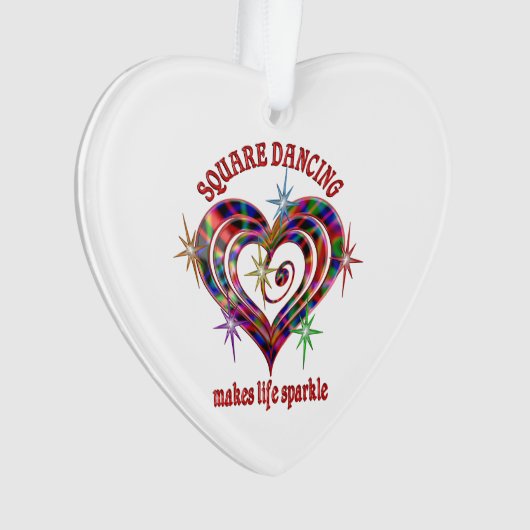 Square Dancing Sparkles Ornament (voorkant)