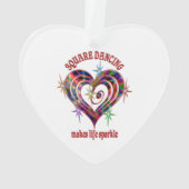 Square Dancing Sparkles Ornament (achterkant)