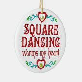 Square Dancing Warms My Heart Keramisch Ornament (Rechts)