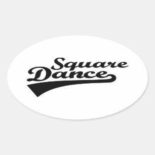 Square dans ovale sticker