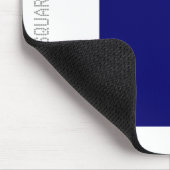 Square - Deep Navy and White Muismat (Hoek)