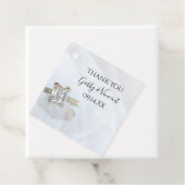 Square Diamond Ring and Pillar Crystal Wedding Bedankjes Labels (In situ)