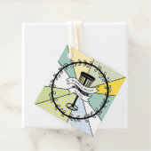 Square Disc Golf Thema Bedankjes Labels (In situ)