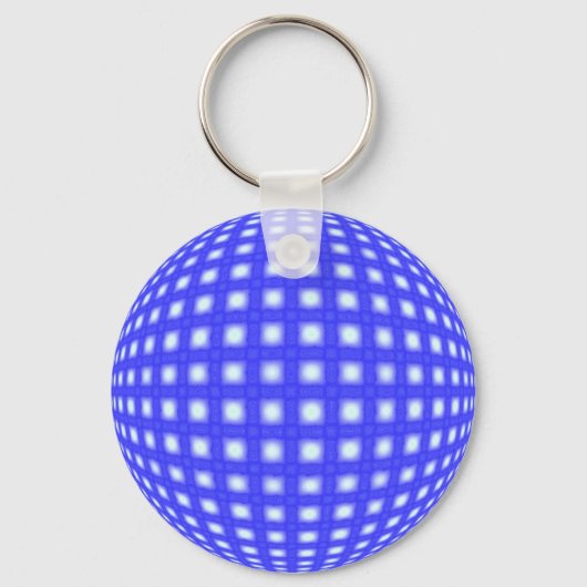 Square Dot Wereldbol Sleutelhanger (Voorkant)