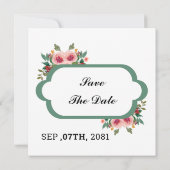 Square Double Sided Wedding Kaart (Achterkant)