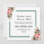 Square Double Sided Wedding Kaart (Voorkant)