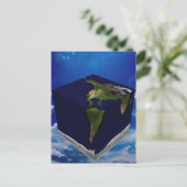 Square Earth Briefkaart (Staand voorkant)