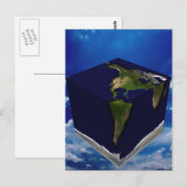 Square Earth Briefkaart (Voorkant / Achterkant)
