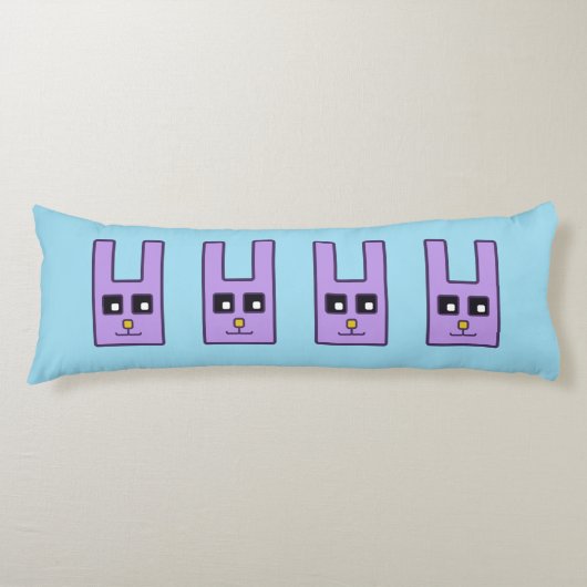 Square Easter Bunny Body Pillow Lichaamskussen (Voorkant)