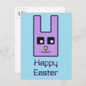 Square Easter Bunny Briefkaart (Voorkant / Achterkant)