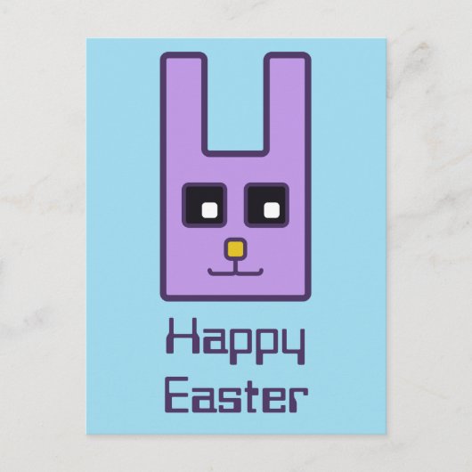 Square Easter Bunny Briefkaart (Voorkant)