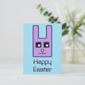 Square Easter Bunny Briefkaart (Staand voorkant)