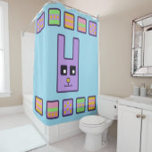 Square Easter Bunny Shower Curtain Douchegordijn (In situ)