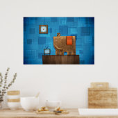 Square Elephant Poster (Keuken)